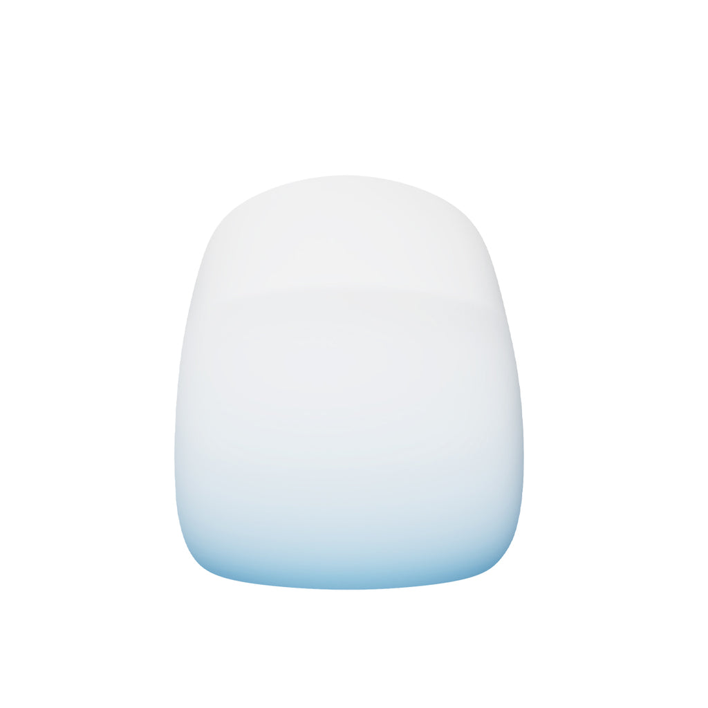 Ultra-soft cloud design of PuffyCloud portable massager with ergonomic palm-sized fit