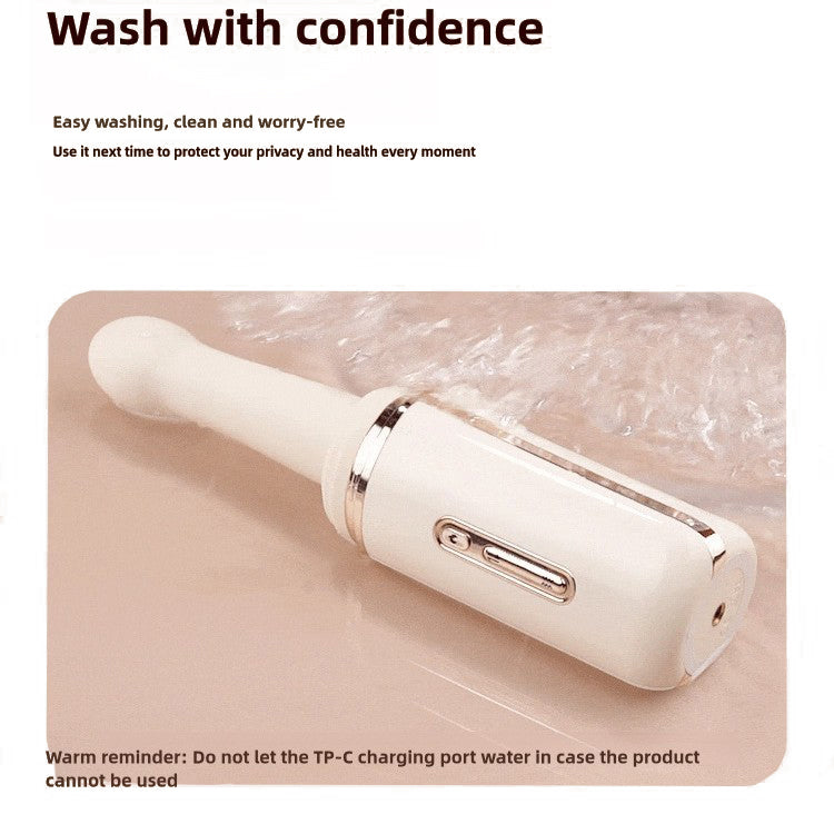 Waterproof WarmRider thrusting toy showing easy wash design with confidence